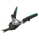 Kraftool Bulldog metal scissors, reinforced, 2k handles, left cut, 260 mm