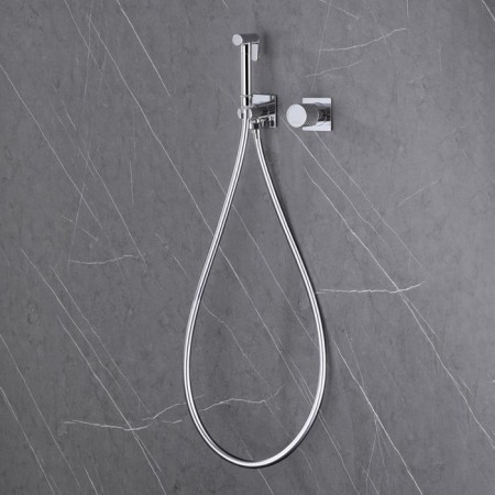 ABBER RUND AF8725 bideter, with hygienic shower, brass, chrome-2