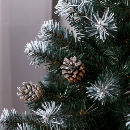 Fir tree artificial desktop "Classic snow -white" bump silver 55 cm-1