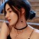 Choker "bead" lace, white-black-gold color, l = 30 cm