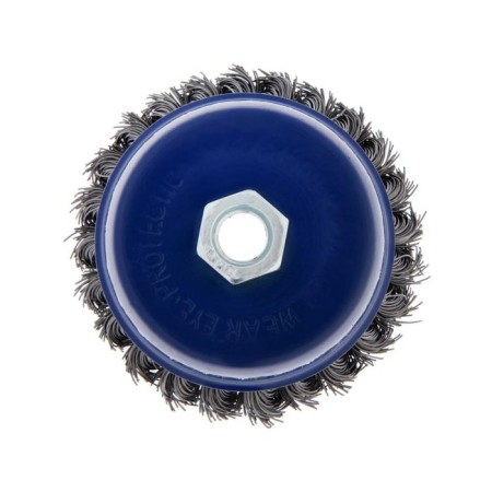 Metal brush for ushm tundra, twisted wire, "cup", M14, 100 mm-4