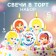 Candle for the cake "Happy Birthday!", 5 pieces, cold heart