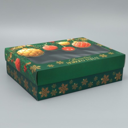 Gift Box "Magic New Year", balls, 32 x 24 x 9 cm, New Year-1
