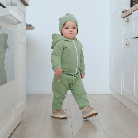 Costume: sweatshirt and pants crumbs, I am Basic Line, height 86-92 cm, green-2