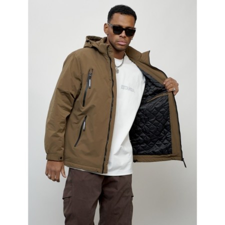 Male spring jacket, size 50, brown color-8
