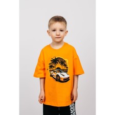 T -shirt for a boy, height 134 cm, orange color