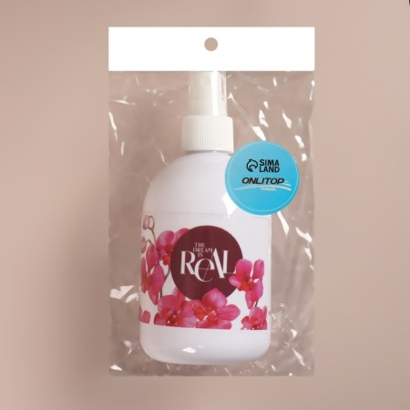 A bottle for storage, with a spray of "Orchid", 300 ml, white color-4