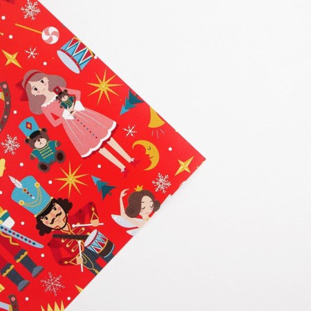 Paper packing glossy "Nutcracker", 70 x 100 cm, New Year-3