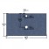 Santa mourning marble tabletop 805x35x450 mm, color wet asphalt