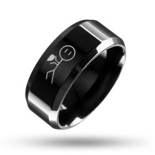 Rings of a person with a heart 1.6 cm