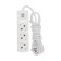 Extension cord Premium 3 nests, 3m, 3x1.5mm², s/h, 2 USB, white rexant