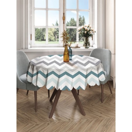 The tablecloth “Grace of Zigzags”, Round, Saten, D = 150 cm-2