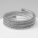 Bracelet-spring "relief" 3 rows, color silver, d = 6.5 cm