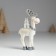 Polystone souvenir "Deer with silver horns, with white gifts on the back" 5.5x2x11.5 cm
