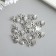 Connector Metal for creativity 2 ears "shell and sea star" silver 1.8x1.4 cm