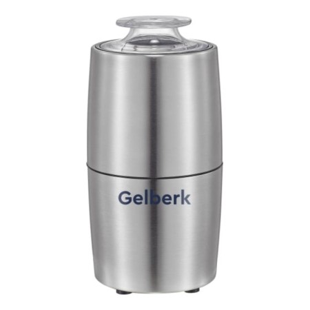 Gelberk GL-CG536 coffee grinder, electric, knife, 200 watts, 75 gr, silver