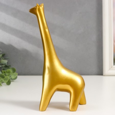 Souvenir Polystone "Golden Giraffe" 20.5x6x11 cm-3