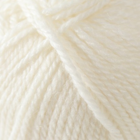 Bambino yarn 35% Merinos wool, 65% acrylic 150m/50g (205, white)-2