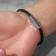 Bracelet Unisex "Enturage" pattern, black color with silver-gold, 21 cm
