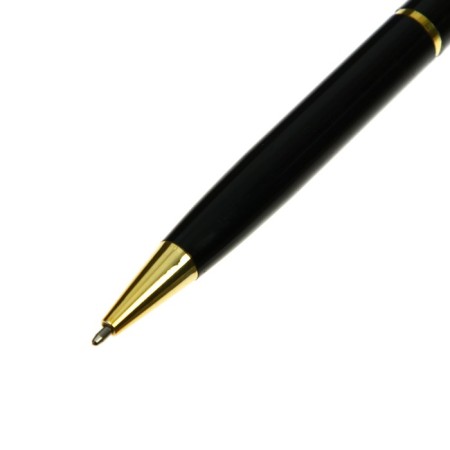 Gift handle, ball "bark" in a plastic case, rotary, black body with gold-3