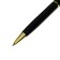 Gift handle, ball "bark" in a plastic case, rotary, black body with gold