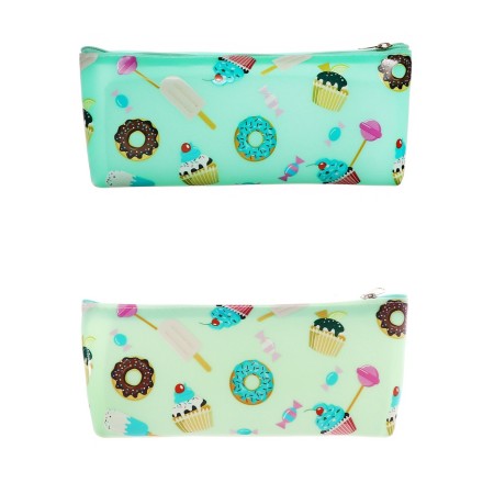 School Penal on the zipper of sweets turquoise