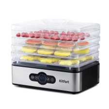 Drywall for vegetables and fruits KitFort KT-1914, 240 watts, 5 tiers, 20.5 x 20.9, silver