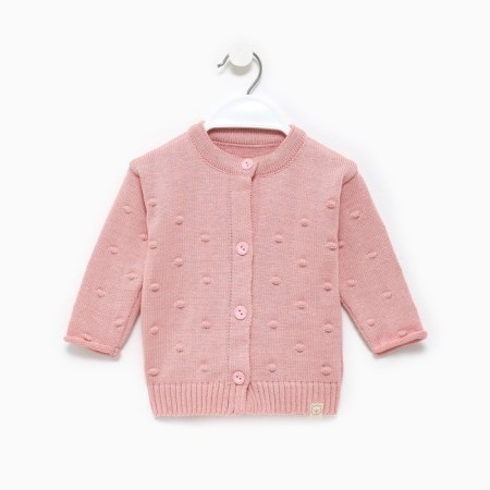 Cardigan Knitted baby I, height 68-74 cm, pink color