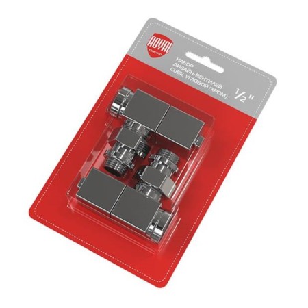 A set of design-values ​​Royal Thermo Cube, Corner, 1/2 ", Chrome