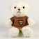 Soft toy "Bear" in a jacket, 29 cm, white color