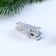 Brongs for the decor "Snowflakes" silver, 6 pcs.