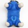 The overalls printed with the lock on the back, size 8 (DS 23 cm, OG 30, Osh 22 cm), blue