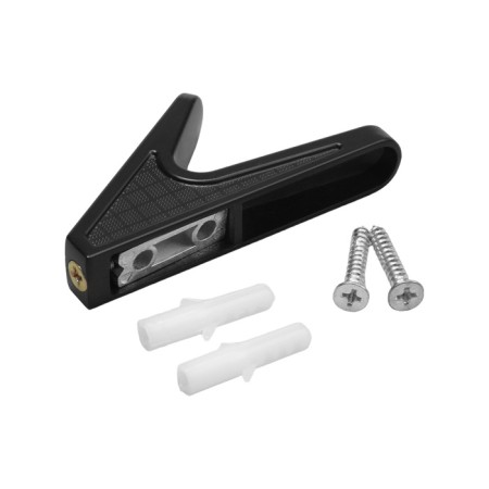 Furniture hook Cappio fawn, one -rod, black color, 3 pcs.-4