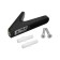 Furniture hook Cappio fawn, one -rod, black color, 3 pcs.