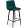 Baric stool for metal/velor, black/sea wave 43x42x93 cm