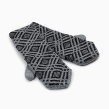 Female mittens, dark gray color, size 18