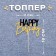 Topper "Happy Birthday", Black-Zoloto Color