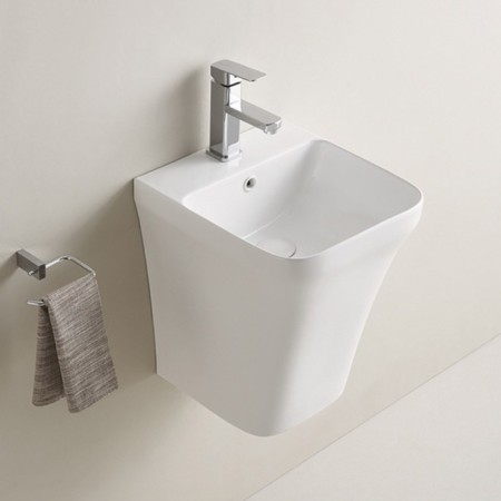 Comforty 500p shell, rectangular, suspended, white color