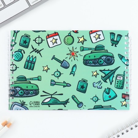 Set: Double notebook with tasks and pen "I Protect you"-11