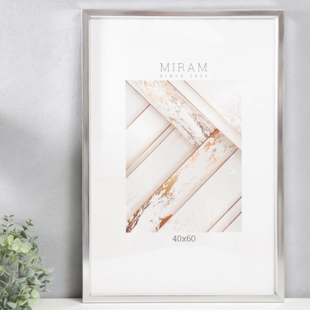 Photo frame plastic "Mira" 40x60 cm 021 silver (plastic screen)