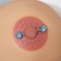 Piercing for the chest "bar", blue color in silver