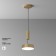Technical C032CL-24K-RD-MG, LED, 24 W, 220x220x60 mm, 1760 lm, 4000K, 2835, matte gold, matte gold