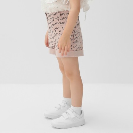 Шорты для девочки MINAKU: Cotton Collection цвет пудра, рост 98-2