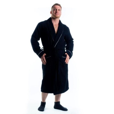 Terry dressing gown, size 52, black color