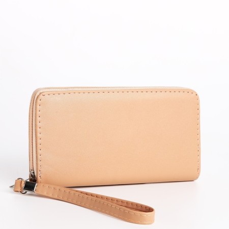 Women's wallet with lightning, beige color