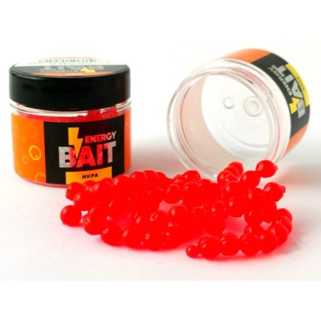 Artificial nozzle Energy Bait "caviar", flavored, s, 6 mm, 88 pcs, bright red color 914