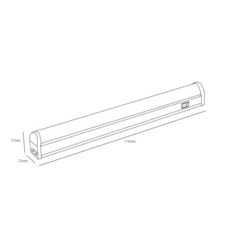 Linear LED lamp ERA LLLED-01, 314x22x37 mm, IP20, 4W, 380LM, 4000K, white-9
