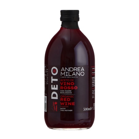 Deto vinegar wine organic 6% 500 ml s/b 1/6 andrea milano