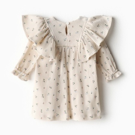 Dress with DL. Sleeve crumb I Wildflowers, height 80-86 cm, beige-10