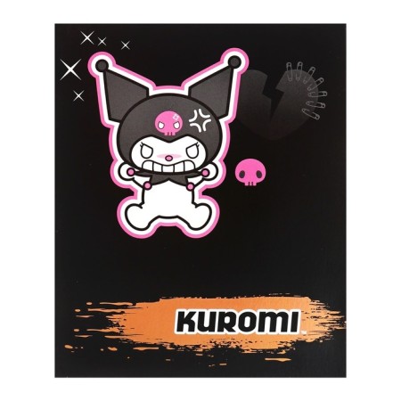 Notebook of 48 sheets in the Kuromi cage, covered cardboard, foil embossing, whiteness 92%, block 60 g/m2, mix-1